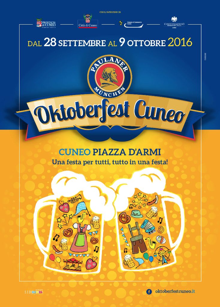 L'Oktoberfest si terrà a Cuneo a partire dal 28 settembre