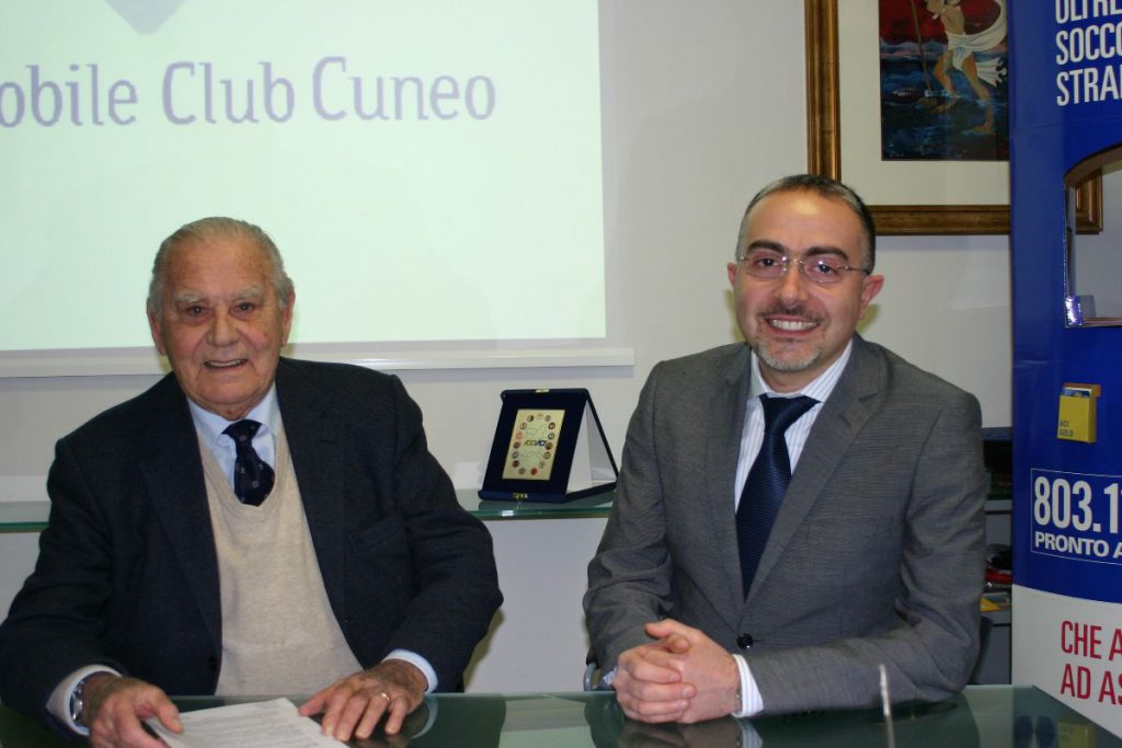 Il presidente dell'Aci Cuneo Brunello Olivero con il direttore Giuseppe De Masi