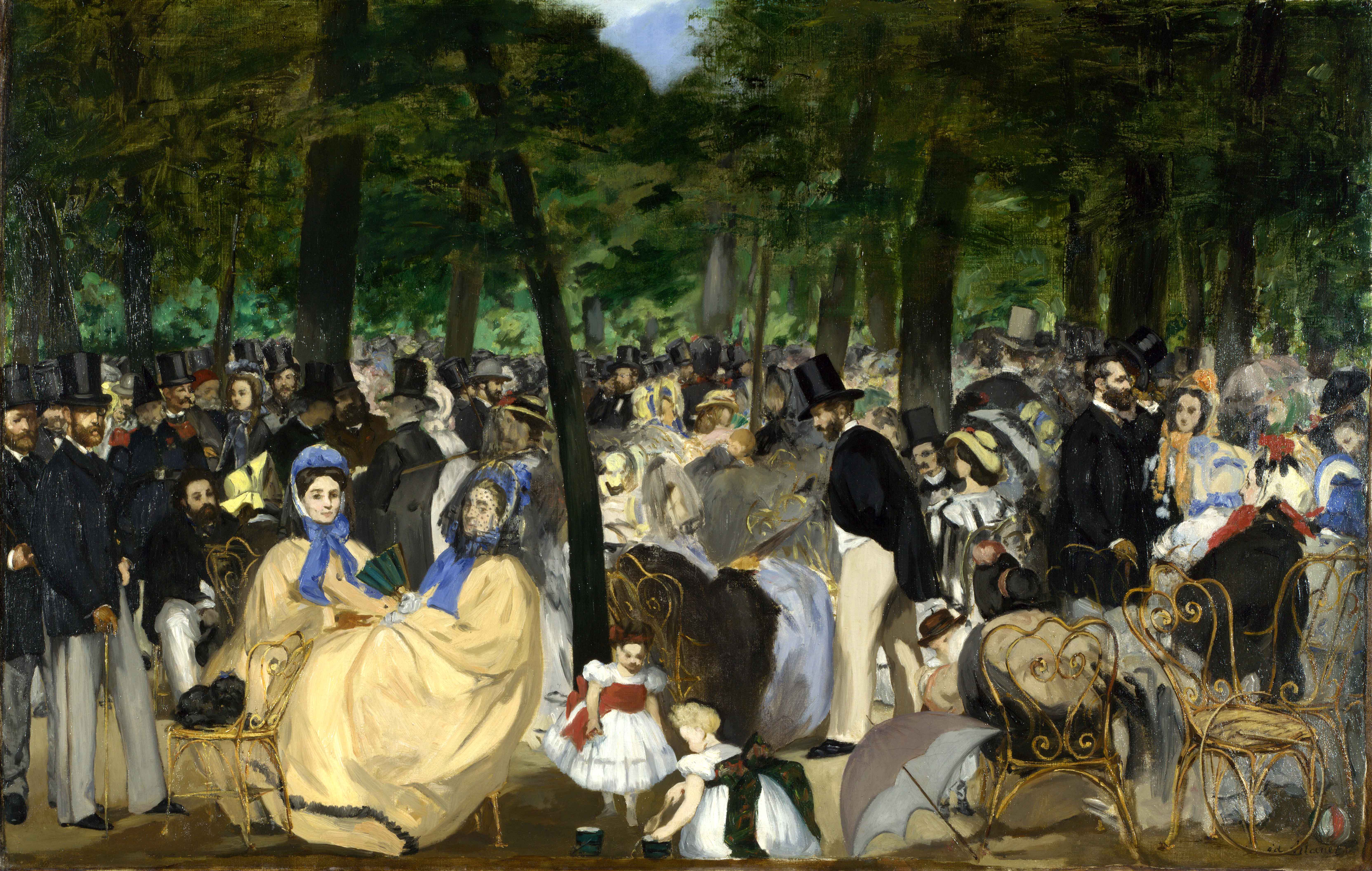 L'opera di Manet "Musica alle Tuileries"